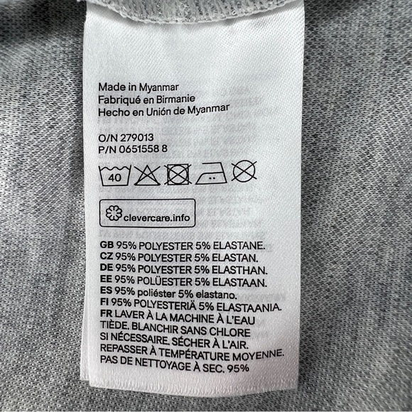 H&M Grey Sleeveless Stretch Fit And Flare Dress Casual Size 8 - Picture 7 of 9